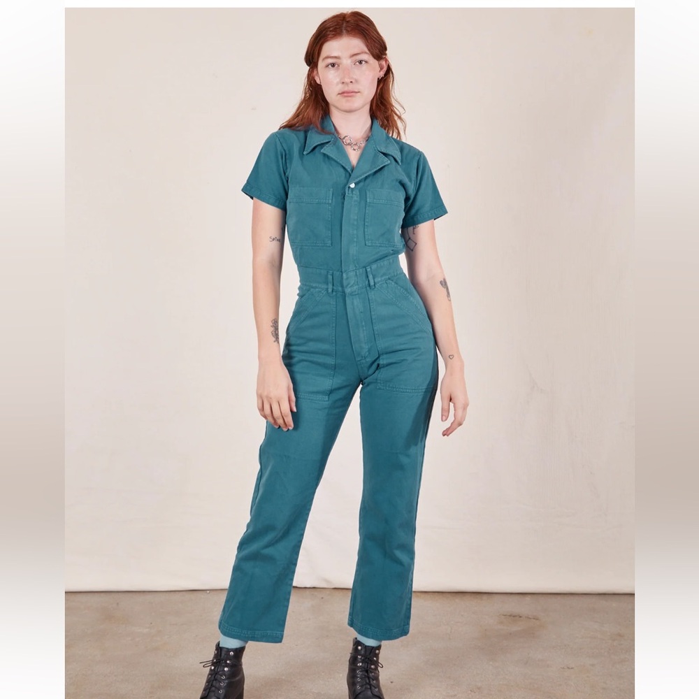 Big Bud Press Short Sleeve Jumpsuit - Marine Blue